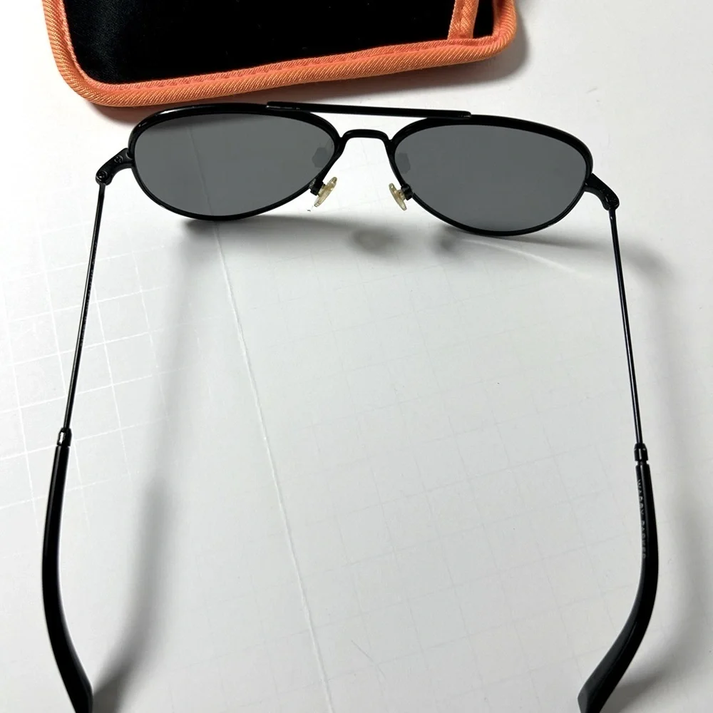 Warby Parker Black Raider M Aviator Unisex Sunglasses